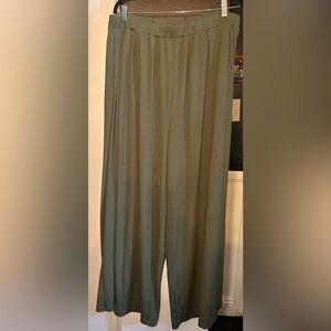 Cider Green Ribbed Pants curve plus